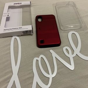 Samsung Galaxy A01 KICK+| Dual-Layer Protective Kickstand Case Metro by T-Mobile